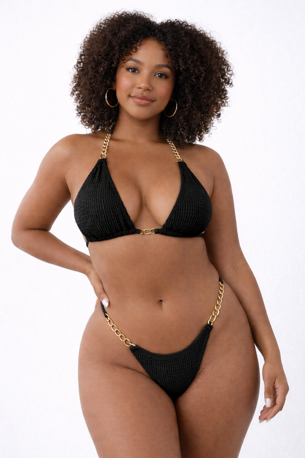 Maillot de bain 2 Pièces Décolleté Ajustable, Bikini Femme S-L