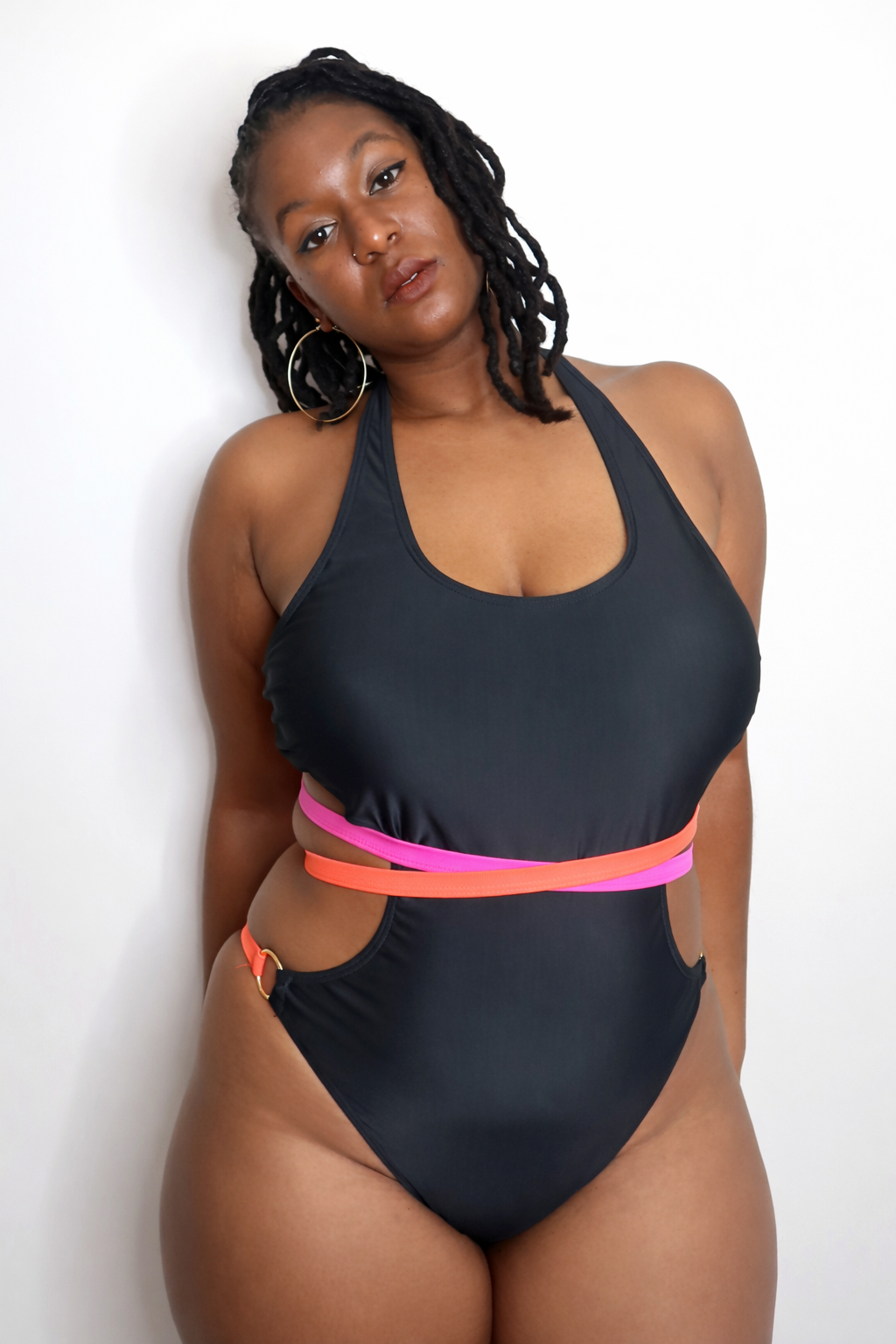 Maillot de Bain 1 Pièce Bretelles Croisé, Monokini XL-4XL