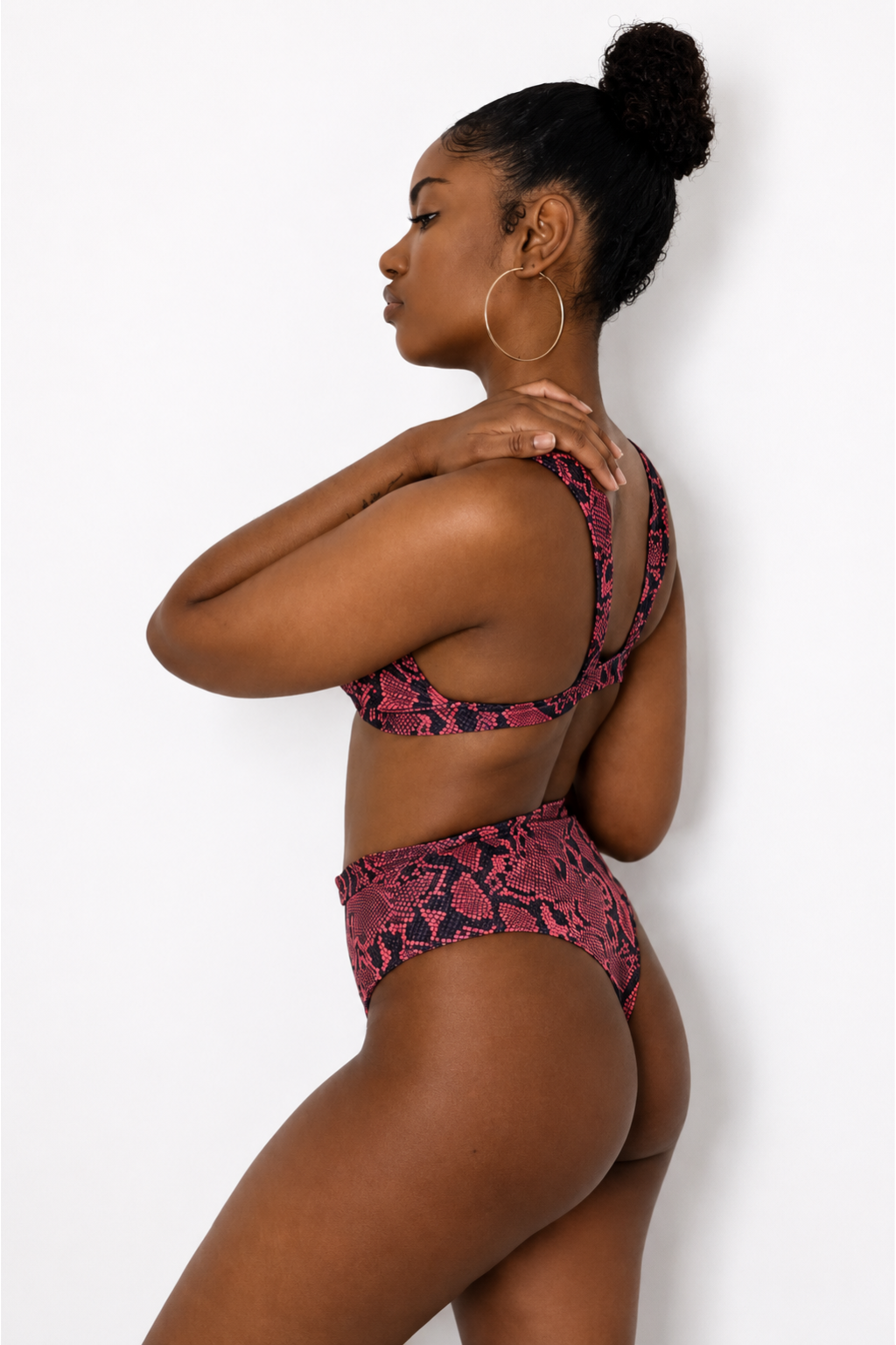 Maillot de Bain 2 Pièces Décolleté Taille Haute String, Bikini S-L