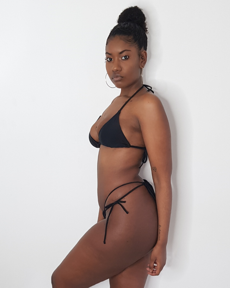 Maillot de Bain 3 Pièces Décolleté Ajustable Crop Top String, Bikini S-XL