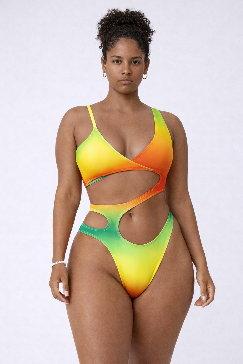 Maillot de Bain 1 Pièce Décolleté Croisé, Monokini S-L